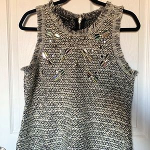 INC - Office Big Sequin Knitted Top